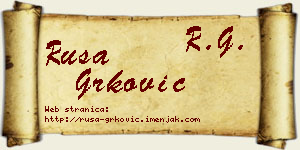 Rusa Grković vizit kartica